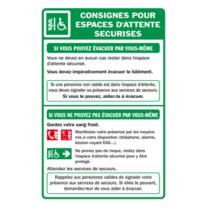 Consignes pour espaces d'attente sécurisés